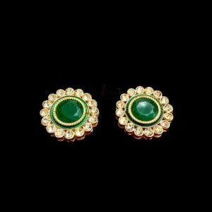 KUNDAN0106- ARNAS 2 PCS PACK OF ROUND STONE KUNDAN BEADS FOR JEWELLERY | BRACELETE | RAKHI MAKING