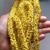 Loreal18- ARNAS 25GM GOLD PLATED LOREAL LEMON YELLOW PEARL BEADS FOR JEWELLERY MAKING