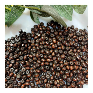 WOODEN0016- 1 PACK OF SMALL WOODEN BEADS FOR BRACELETE | RAKHI MAKING (25 gm)