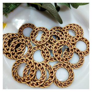 WOODEN0024- 1 PACK OF BIG ROUND WOODEN BEADS FOR BRACELETE | RAKHI MAKING (25 gm)