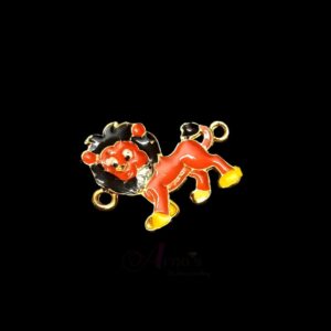 ECHARMS0047- ARNAS 2 PCS PACK OF ANTIQUE GOLDEN CUTE SIMBA CHARMS FOR NECKLACE | BRACELET | RAKHI MAKING