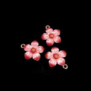 ECHARMS0074- ARNAS 2 PCS PACK OF ANTIQUE GOLDEN CUTE FLORAL CHARMS FOR NECKLACE | BRACELET | RAKHI MAKING