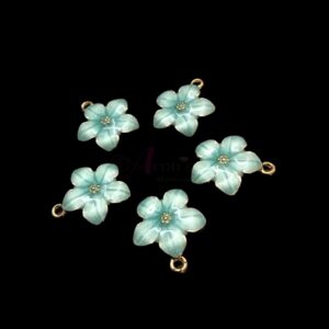 ECHARMS0076- ARNAS 2 PCS PACK OF ANTIQUE GOLDEN CUTE FLORAL CHARMS FOR NECKLACE | BRACELET | RAKHI MAKING