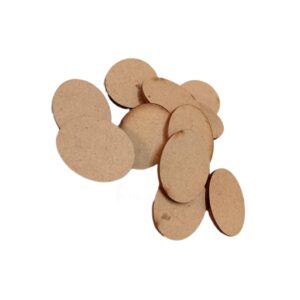 MDF0002- ARNAS 10 PCs PACK OF 2.5 CM X 3 CM OVAL MOTIF MDF BOARD CUTOUT FOR EARRINGS MAKING | CRAFTING MATERIAL