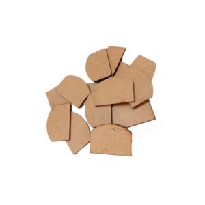 MDF0004- ARNAS 10 PCs PACK OF 3 CM X 2 CM GEOMETRIC MOTIF MDF BOARD CUTOUT FOR EARRINGS MAKING| CRAFTING MATERIAL