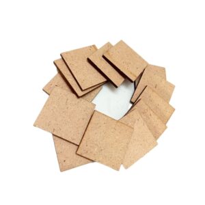 MDF0007- ARNAS 10 PCs PACK OF 3 CM X 3 CM SQUARE MOTIF MDF BOARD CUTOUT FOR EARRINGS MAKING | CRAFTING MATERIAL