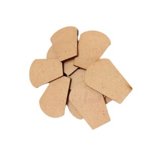 MDF0009- ARNAS 10 PCs PACK OF 4.5 CM X 3 CM GEOMETRIC MOTIF MDF BOARD CUTOUT FOR EARRINGS MAKING | CRAFTING MATERIAL