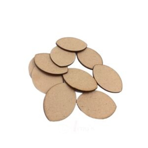 MDF0011- ARNAS 10 PCs PACK OF 4.3 CM X 3 CM GEOMETRIC MOTIF MDF BOARD CUTOUT FOR EARRINGS MAKING | CRAFTING MATERIAL