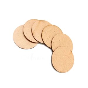 MDF0026- ARNAS 10 PCs PACK OF 3.7 CM X 3.7 CM CIRCLE MOTIF MDF BOARD CUTOUT FOR EARRINGS MAKING | CRAFTING MATERIAL
