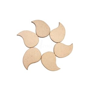 MDF0027- ARNAS 10 PCs PACK OF 3.7 CM X 2.8 CM GEOMETRIC MOTIF MDF BOARD CUTOUT FOR EARRINGS MAKING | CRAFTING MATERIAL