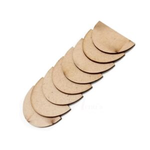 MDF0028- ARNAS 10 PCs PACK OF 3.7 CM X 2.3 CM GEOMETRIC MOTIF MDF BOARD CUTOUT FOR EARRINGS MAKING | CRAFTING MATERIAL