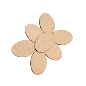 MDF0030- ARNAS 10 PCs PACK OF 3.7 CM X 2.5 CM GEOMETRIC MOTIF MDF BOARD CUTOUT FOR EARRINGS MAKING | CRAFTING MATERIAL