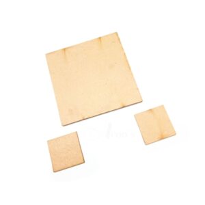 MDF0031- ARNAS 2 SETS OF SQUARE MOTIF PENDANT AND EARRINGS MDF BOARD CUT OUT COMBO FOR NECKLACE AND EARRINGS MAKING| CRAFTING MATERIAL