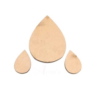 MDF0037- ARNAS 2 SETS OF DROP MOTIF PENDANT AND EARRINGS MDF BOARD CUT OUT COMBO FOR NECKLACE AND EARRINGS MAKING| CRAFTING MATERIAL