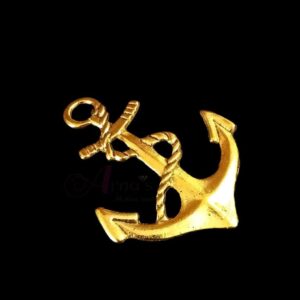OXIG0042 -2 PC PACK OF GOLDEN ANCHOR & ROPE MOTIF GERMAN SILVER PENDANT