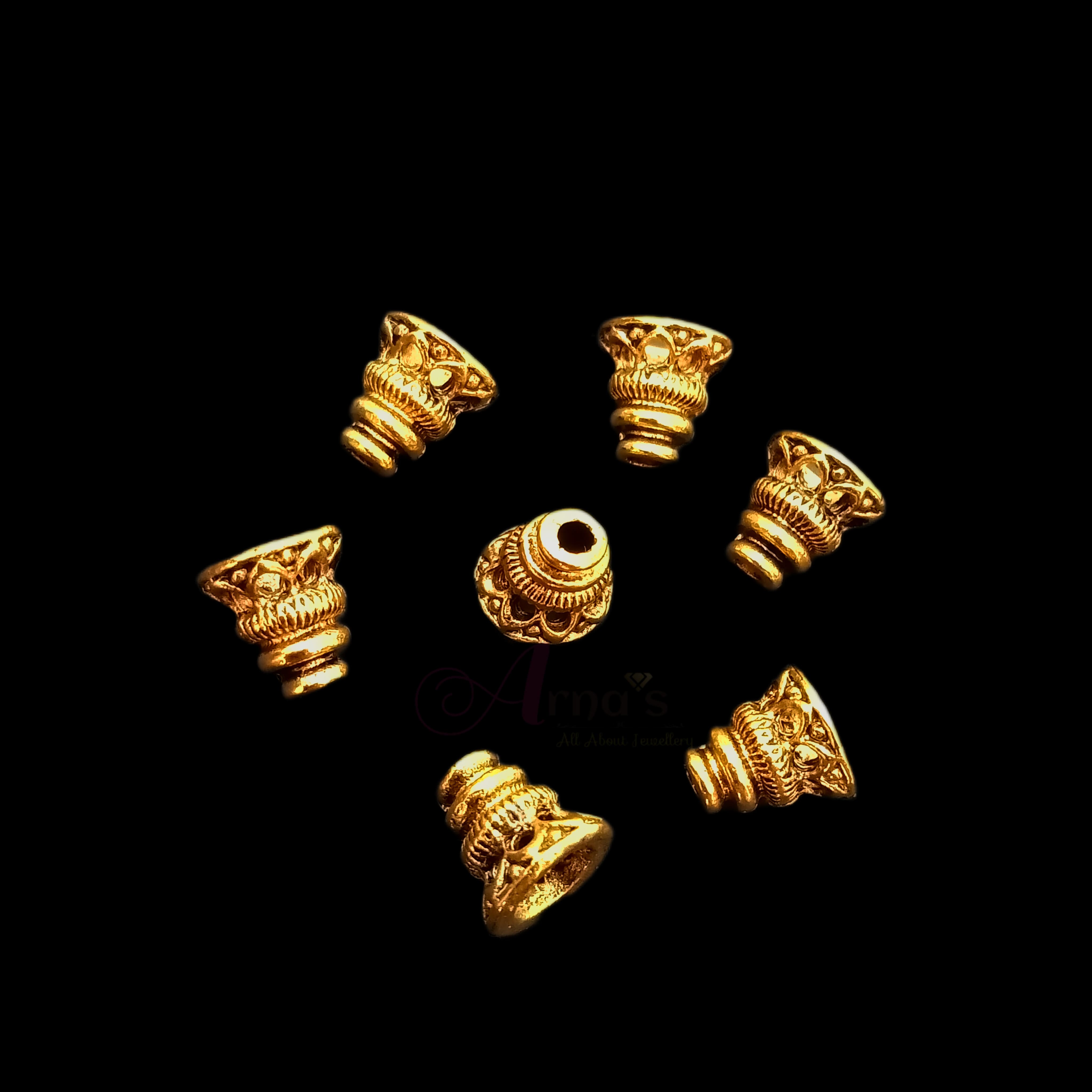 CAPg0014- 22 PACK OF GOLDEN SMALL GERMAN SILVER PENDANT (20 gm)