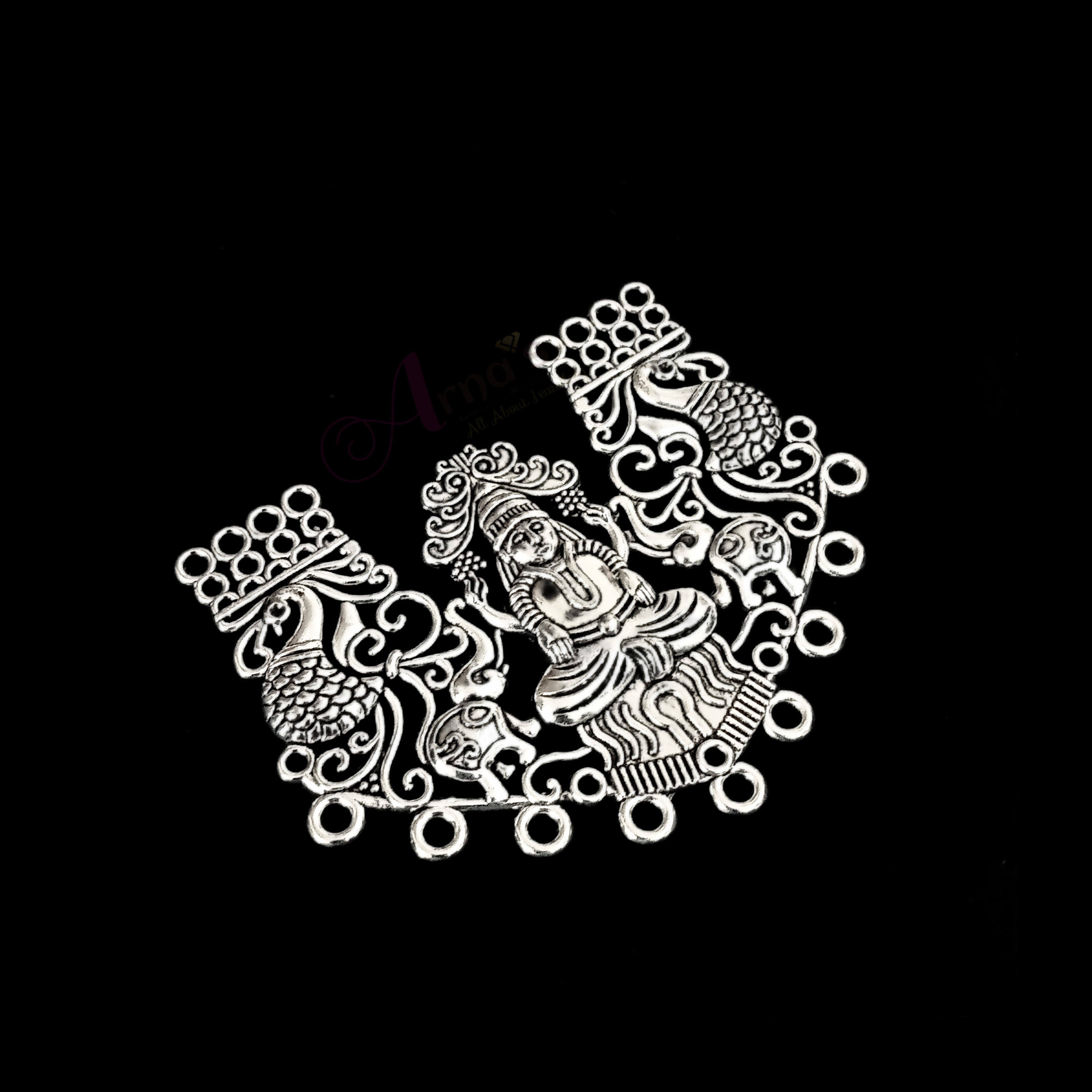 OXIS0055- 1 PC PACK OF SILVER DEVI MOTI GERMAN SILVER PENDANT