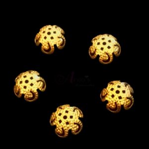 CAPg0004- ARNAS PIECES PACK OF GOLDEN OXIDIZED| GERMAN SILVER CAP FOR JEWELLERY MAKING – 25 GM PACK