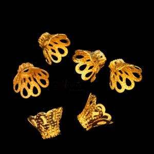 CAPg0005- ARNAS PIECES PACK OF GOLDEN PLASTIC CAP FOR JEWELLERY MAKING - 25 GM PACK