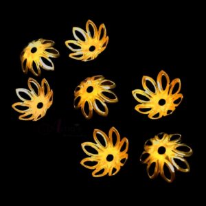 CAPg0006- ARNAS PIECES PACK OF GOLDEN PLASTIC CAP FOR JEWELLERY MAKING - 25 GM PACK