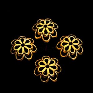 CAPg0007- ARNAS PIECES PACK OF GOLDEN OXIDIZED| GERMAN SILVER CAP FOR JEWELLERY MAKING – 25 GM PACK