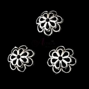 CAPs0008- ARNAS PIECES PACK OF SILVER PLASTIC CAP FOR JEWELLERY MAKING – 25 GM PACK