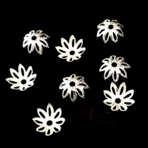 CAPs0009- ARNAS PIECES PACK OF SILVER PLASTIC CAP FOR JEWELLERY MAKING – 25 GM PACK