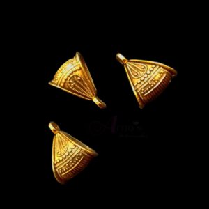 CAPg0009- ARNAS PIECES PACK OF GOLDEN GERMAN SILVER CONNECTORS | LOOPS FOR JEWELLERY MAKING – 25 GM PACK