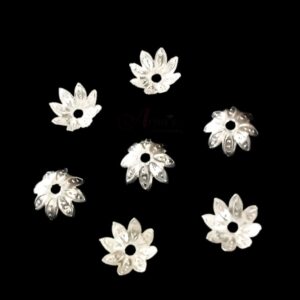 CAPs0010- ARNAS PIECES PACK OF SILVER PLASTIC CAP FOR JEWELLERY MAKING – 25 GM PACK