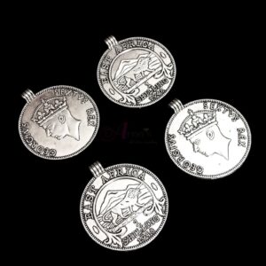 COINS0005- ARNAS 13 PIECES PACK OF SILVER OXIDIZED| GERMAN SILVER COIN FOR JEWELLERY MAKING – 30gm PACK