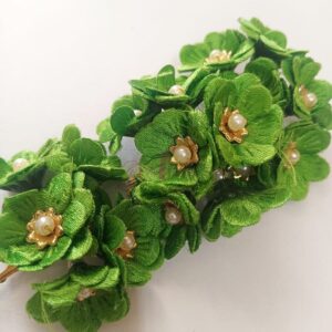 FLOWER0019- 12 PCs GREEN FABRIC FLOWER