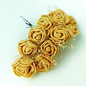 FLOWER0031- 24 PCs BEIGE FOAM FLOWER