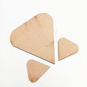 MDF0044- ARNAS 2 SETS OF CIRCULAR TRIANGLE MOTIF PENDANT AND EARRINGS MDF BOARD CUT OUT COMBO FOR NECKLACE AND EARRINGS MAKING| CRAFTING MATERIAL