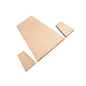 MDF0046- ARNAS 2 SETS OF TRAPEZIUM MOTIF PENDANT AND EARRINGS MDF BOARD CUT OUT COMBO FOR NECKLACE AND EARRINGS MAKING| CRAFTING MATERIAL