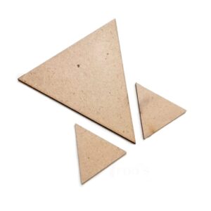 MDF0048- ARNAS 2 SETS OF TRIANGLE MOTIF PENDANT AND EARRINGS MDF BOARD CUT OUT COMBO FOR NECKLACE AND EARRINGS MAKING| CRAFTING MATERIAL
