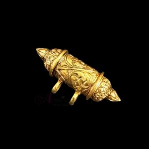 TABEEZG0007- 1 PC PACK OF GOLDEN DESIGNER CYLINDRICAL MOTIF GERMAN SILVER PENDANT