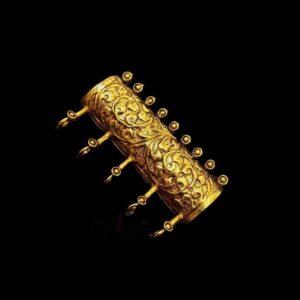 TABEEZ0008- 1 PC PACK OF GOLDEN DESIGNER MOTIF GERMAN SILVER TABEEZ PENDANT