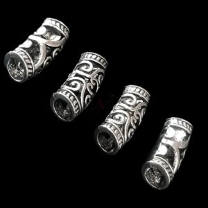 PIPES01- ARNAS 4 PIECES PACK OF SILVER OXIDIZED| GERMAN SILVER CONNECTORS FOR JEWELLERY MAKING