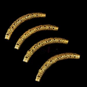 PIPEG01- ARNAS 4 PIECES PACK OF GOLDEN OXIDIZED| GERMAN SILVER CONNECTOR FOR JEWELLERY MAKING