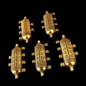 TABEEZG0001- ARNAS 6 PIECES PACK OF GOLDEN OXIDIZED| GERMAN SILVER TABEEZ FOR JEWELLERY MAKING\