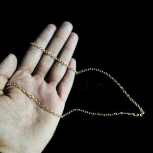 CHAIN0009- ARNAS 392 CM LONG GOLDEN GERMAN SILVER CHAIN (50 GM)
