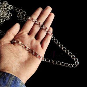 CHAIN0017- ARNAS 160 CM LONG SILVER GERMAN SILVER CHAIN (50 GM)
