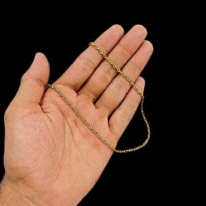 CHAIN0020- ARNAS 630 CM LONG GOLDEN GERMAN SILVER CHAIN (50 GM)