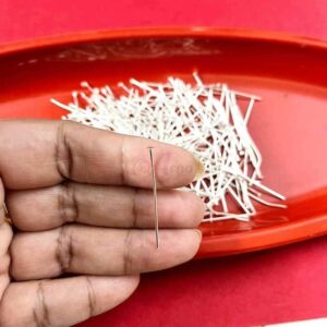 FINDINGS0017- 160 PCS SILVER METAL HEADPIN FOR JEWELLERY MAKING- 25 GRAMS PACK