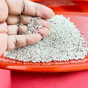 FINDINGS0033- 25 GMS PACK OF SILVER LOCK BEADS FOR JEWELLERY MAKING