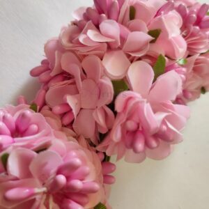 FLOWER0036- 12 PCs PACK OF PINK FABRIC FLOWER