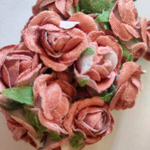 FLOWER0044- 12 PCs PACK OF MAROON FABRIC FLOWER