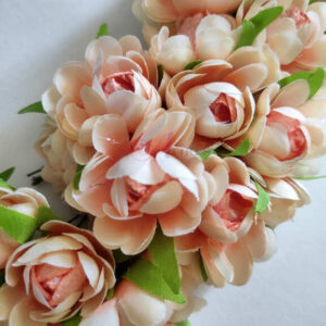 FLOWER0048- 12 PCs PACK OF BABY PINK FABRIC FLOWER