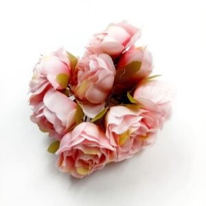 FLOWER0053- 12 PCs PACK OF BABY PINK FABRIC BEAUTIFUL ROSE FLOWER FOR FLOWER JEWELLERY