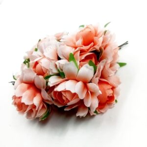 FLOWER0054- 12 PCs PACK OF BLUSH PINK FABRIC FLOWER
